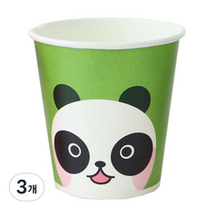 황씨네도시락 캐릭터 종이컵 팬더, 50개입, 3개