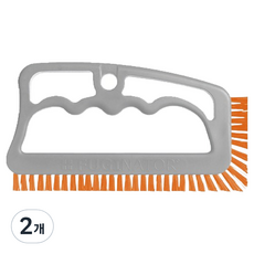 FUGINATOR 環保再生廁所窗框浴室磁磚清潔刷, 2個, 灰色 + 橘色