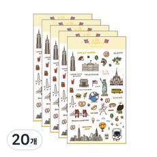 Petit 設計貼紙So Good旅行系列貼紙, 美國(PD846), 20個