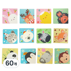 DADA 防滑貼紙 森林朋友 120 x 120 mm, 60個