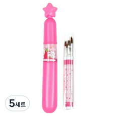 모닝글로리 붓 4종 세트 핑크 360mm, 5세트, 4호, 8호, 10호, 12호