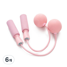 금깨비 실내 무선 줄넘기, 핑크, 6개
