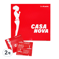 CASANOVA 대용량 콘돔 모텔 업소용 개별포장, 2개, 80개입