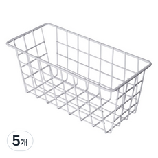 JLIFE Crypto浴室多功能籃子 小型, 白色, 5個