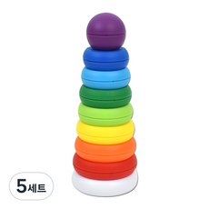 밍글리 스태킹 타워 링쌓기 원형, 랜덤발송, 5세트