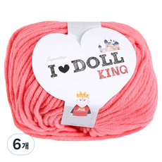 니뜨 아이돌킹 뜨개실 45g, 7 코랄핑크, 6개