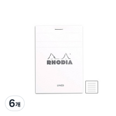 RHODIA 記事本 no12 橫線, 白色, 6個, 80張