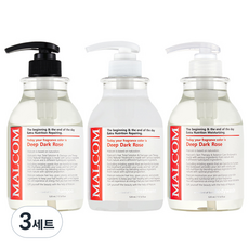 Malcolm Deep Dark Rose 洗髮水 520ml + 護理液 520ml + 沐浴露 520ml, 3組