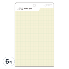 PLEPIC Sticky Index便條紙, 06 Grid Lemon, 40張, 6本