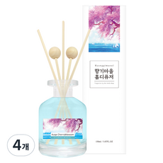 향기마을 실내용 홈 디퓨저, 아쿠아체리블라썸, 150ml, 4개