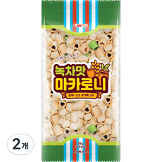 청우식품 녹차맛 마카로니, 155g, 2개
