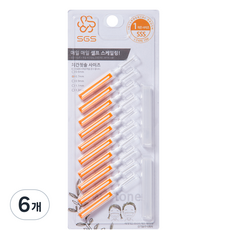 일반형 치간칫솔, 0.7mm, 10개입, 6개