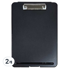 티처스 수납형 클립보드 화일박스, 블랙, 2개