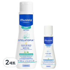 무스텔라 스텔라토피아 배스 오일 200ml + 이드라 베베 바디 로션 50ml 세트, 2세트