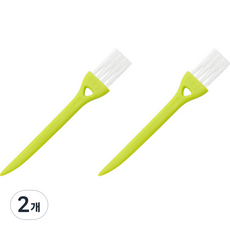圓形握柄 刮鬍刀縫隙灰塵迷你清潔刷 綠白色, 2入, 2個