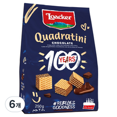 로아커 웨하스 콰드라티니 초콜릿, 6개, 250g