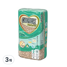 케어후레쉬 프리미엄 소동물 종이베딩 네츄럴, 14L, 3개