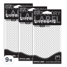 Petit 彩色分類用標籤 圓形索引貼紙 白色 20-306W, 9個