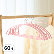 LIV MOM 無痕防滑鐵製塗層上下衣針織衫衣架, 60個, 嬰兒粉