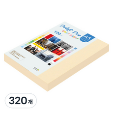 종이문화 프린트 프로 얇은 칼라복사지 No 02 아이보리 120g, 320개, A5