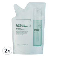 Dr.Different Zero洗面乳補充包 油性, 200ml, 2個