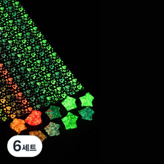 앞날창창 칼라 별접기 색종이 야광 하트 210p 세트, 6세트, 10색