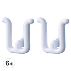 Celliving 黏貼式掛鉤拖鞋架, 6個, 白色