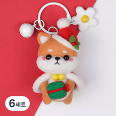 젊은이마켓 DIY 시바 양모 펠트DIY패키지, 6세트, 산타