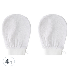 셀리빙 때밀이 장갑, 화이트, 4개, 1개입