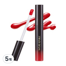 네이처리퍼블릭 리얼 립플래쉬 글로즈, 02 포피레드, 5개, 4g