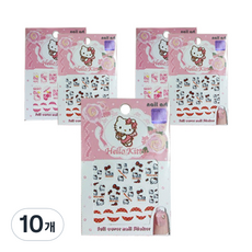 Hello Kitty 全覆蓋兒童指甲貼, 隨機出貨, 10個