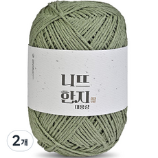 니뜨 한지 뜨개실 150g, 07 카키, 2개