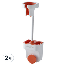 한봄누리 무타공 부착식 헤어 드라이기 걸이, 오렌지, 2개