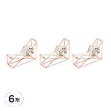 브리스크스타일 팬시아 메탈 프레임 테이프 디스펜서, 로즈골드, 6개
