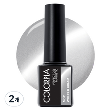 Colorpia 一步式磁吸凝膠指甲油, 2個, M001 鮮奶油, 6g