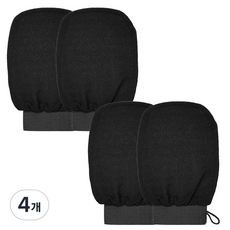 지앤와이 저자극 비스코스 때밀이 장갑, 블랙, 2개입, 4개