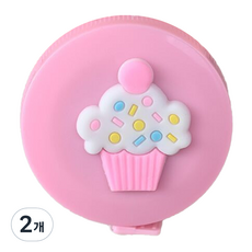 바코젤 휴대용 귀여운 미니 줄자 컵케이크, 1.5m, 2개