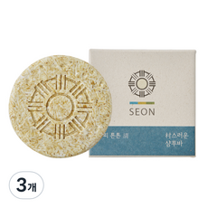 스페이스선 촌스러운 샴푸바 두피 튼튼 청, 80g, 3개