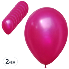 Party Pang 圓形 30cm 氣球 10入, 珍珠桃紅色, 2套