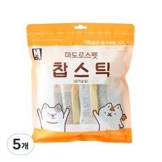 마도로스펫 찹스틱 무항생제 통살 간식 120g, 5개, 닭가슴살