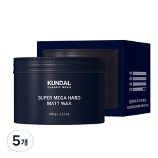 쿤달 클래식맨즈 슈퍼메가하드 매트 헤어왁스, 5개, 100g