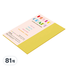 종이문화 두꺼운 양면 레인보우 카드지 205g 06 딥옐로우, 81개