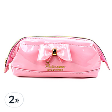 WINGHOUSE 閃亮蝴蝶結鉛筆盒 WH0391, 淺粉色, 2個