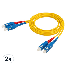 DIOPTEC 光纖跳線 SC-SC 單模 光纜 SC-SC-2C-SM-3M, 黃色, 2個, 3m