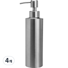 코시나 무광 디스펜서 350ml, 실버, 4개