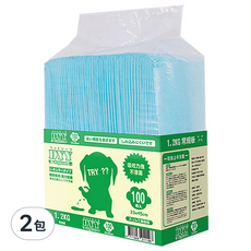 DYY dog&cat 經濟包除臭尿布/尿片 業務用 常規版 1.2kg 100片/包 寵物尿墊 45 x 33cm, 2包