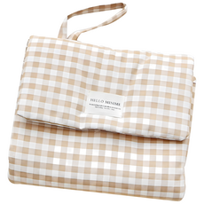 HELLO MINIME 便攜式格紋尿布墊, 1個, 米色