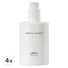 1555 소프소프 핸드앤바디 크림 바디크림 그린포레스트향, 4개, 300ml