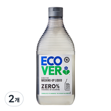 ECOVER Zero廚房用洗碗精 無香, 450ml, 2個