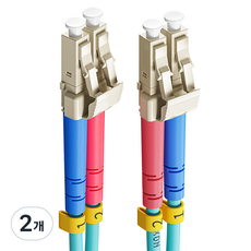 TXON LC-LC 多模 OM3 光纖跳線, 藍綠色, 2個, 1m